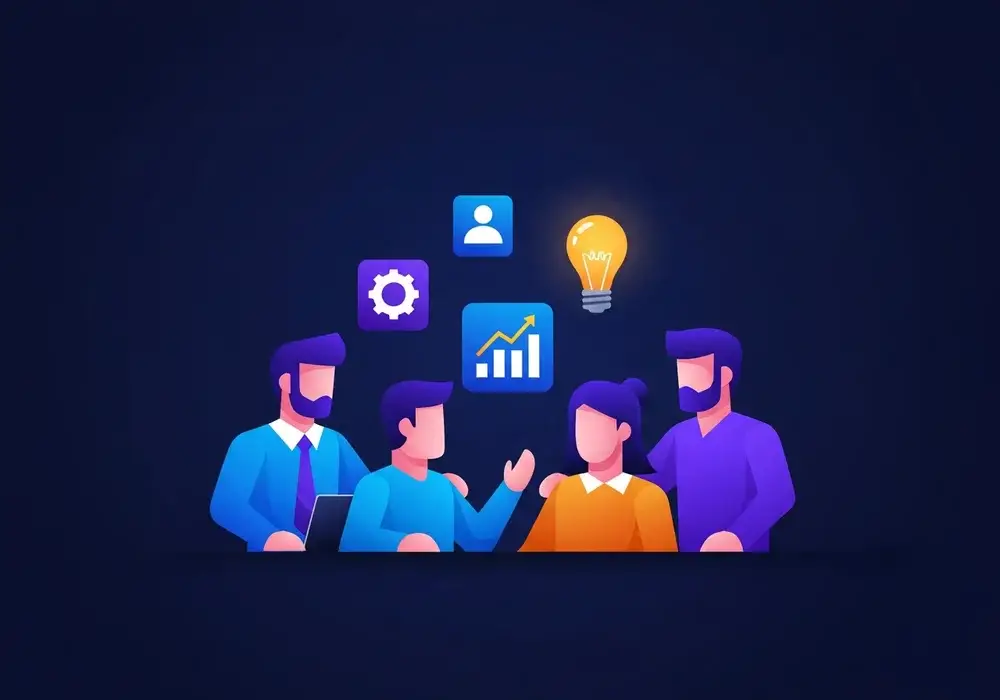 Ilustración de STG Soluciones integrándose como una extensión del equipo de su cliente